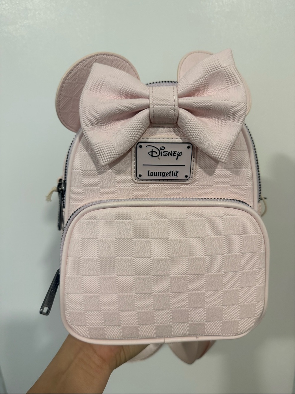 Loungefly Pastel Pink Minnie Mouse Mini Backpack with Bow Ears